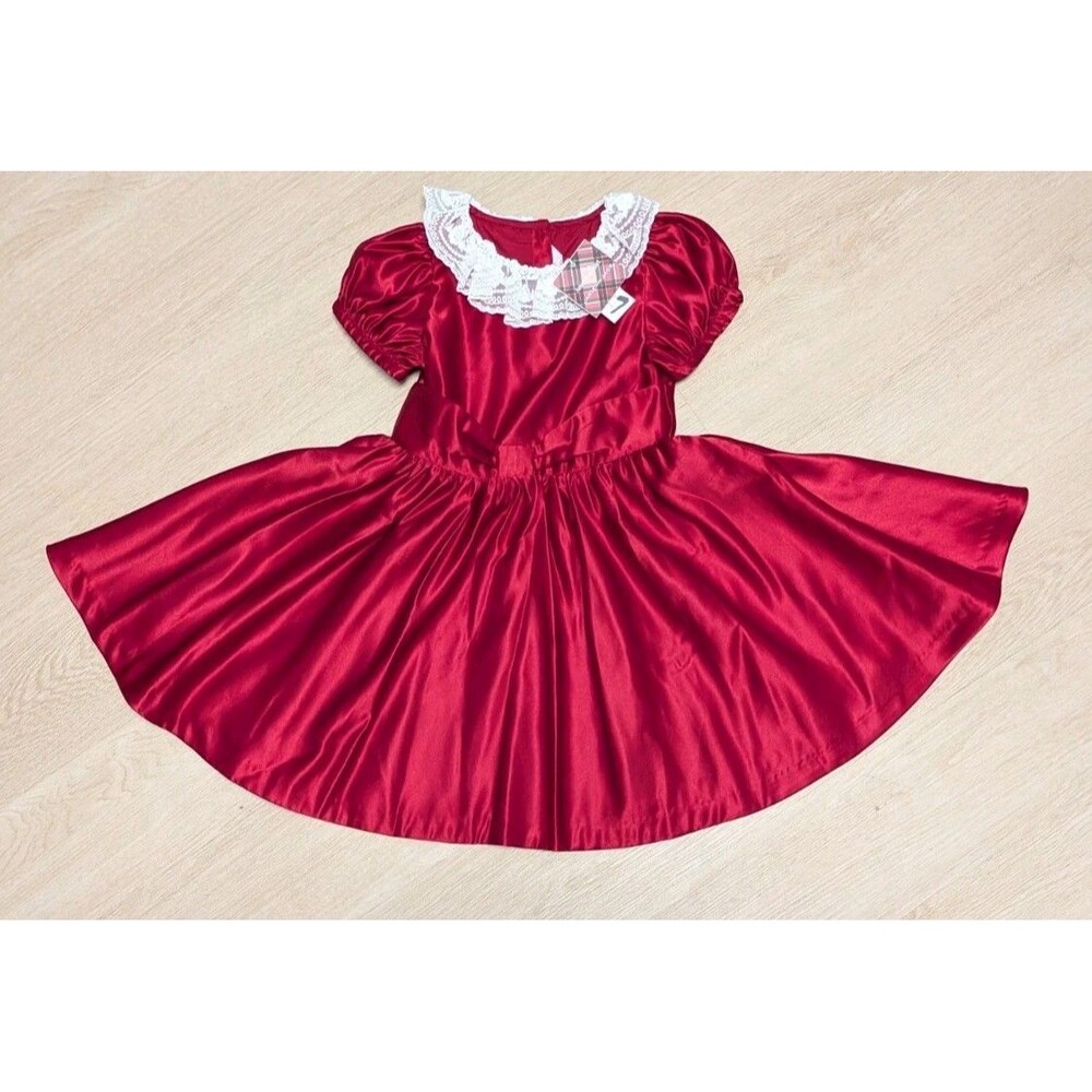 American Girl x Janie and Jack Holly-Red Party Dress Size 7, NWT